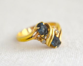 1970s DAC Blue Stone Ring, Size 7