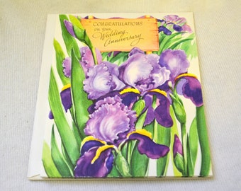 1950s NOS Wedding Anniversary Card with Envelope