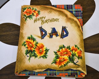 1950s NOS Dad Birthday Card with Envelope