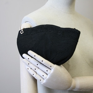 1940s Black Corde Clutch
