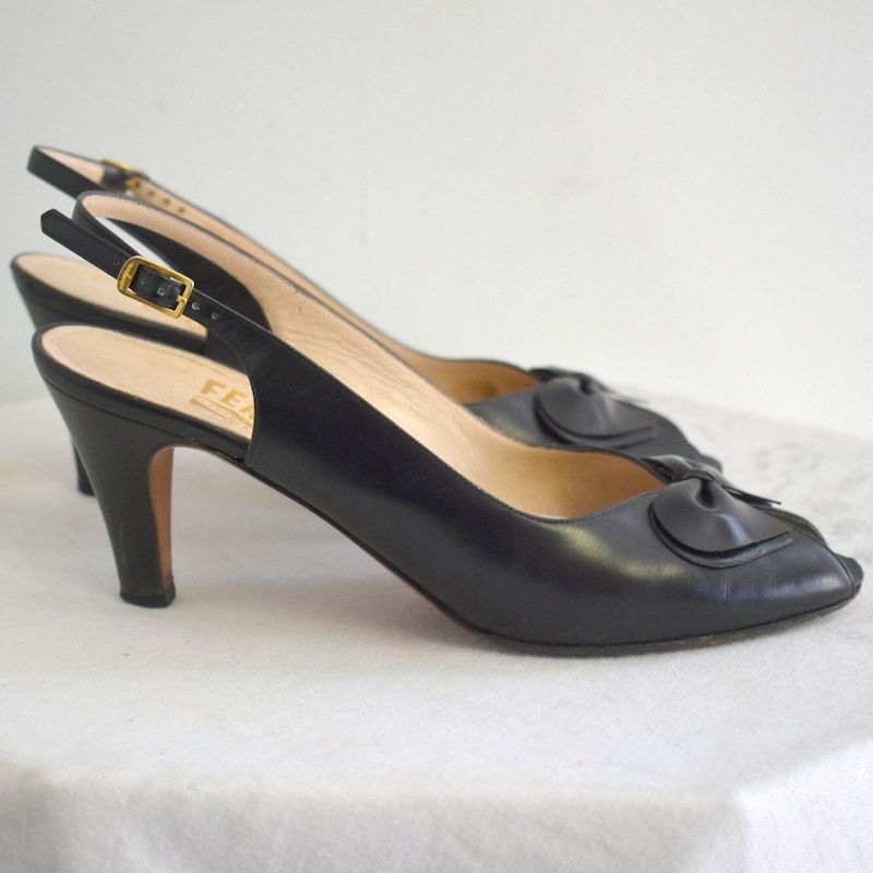 ferragamo black heels