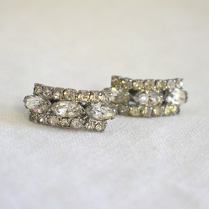 1950s/60s Clear Rhinestone Clip Earrings