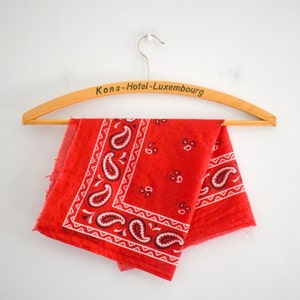 Vintage Red Paisley Cotton Bandana