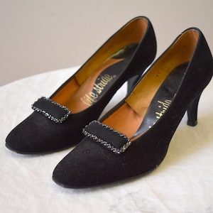 1950s Life Stride Black Heels, Size 4 1/2