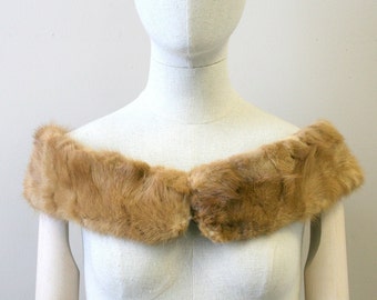 1950s Light Brown Fur Stole