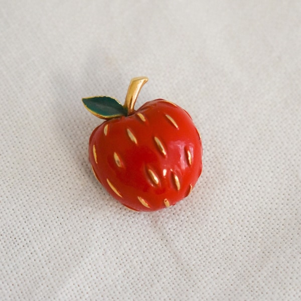 1960s Napier Tiny Apple Brooch