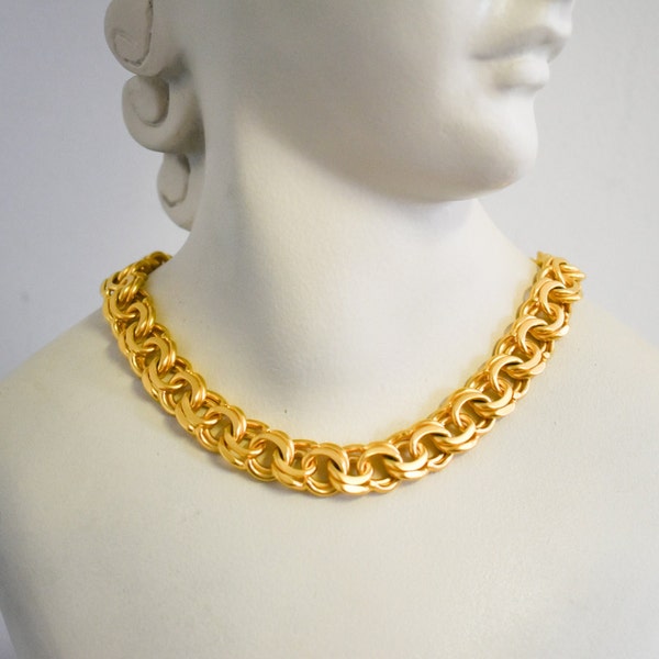 Vintage Givenchy Gold Metal Chain Necklace