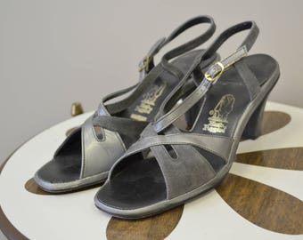 gunmetal grey evening shoes