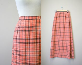 Bowknot mesh ruffle print plaid maxi skirt