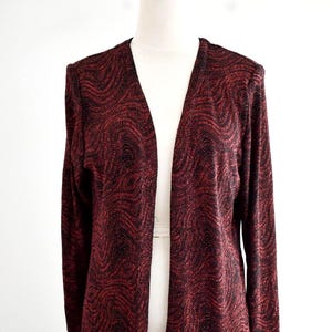 1990s Red and Black Glittery Jacket