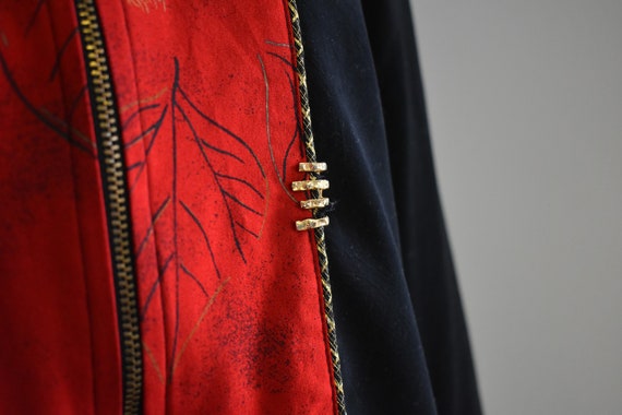 1990s Red and Black Embellished Jacket - image 5