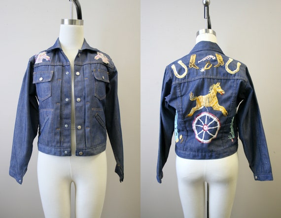 1970s Western Embroidered Denim Jacket