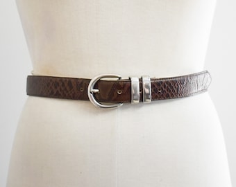 1990s Brown Leather Belt