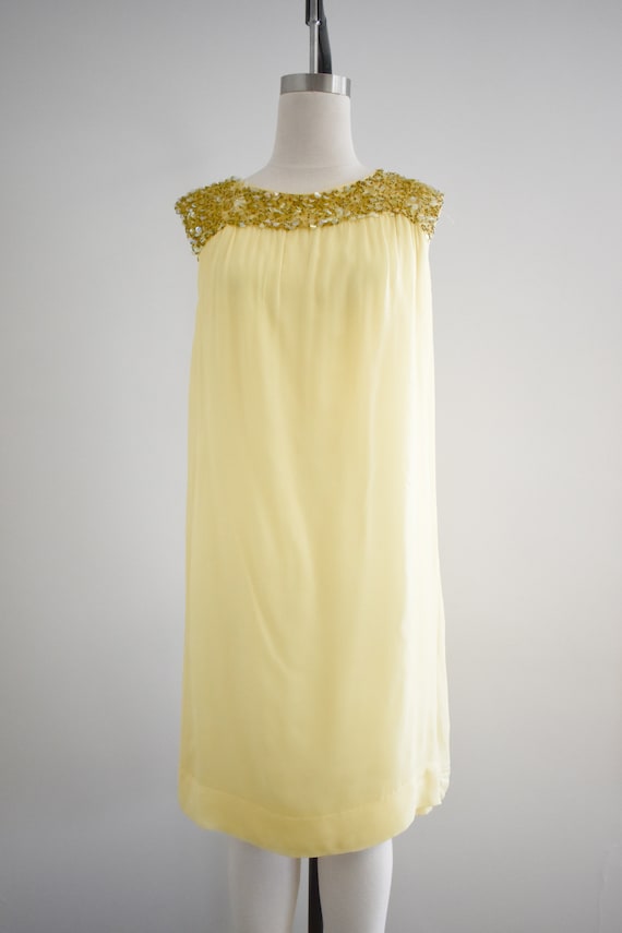 1960s R&K Originals Yellow Chiffon Cocktail Dress - image 2