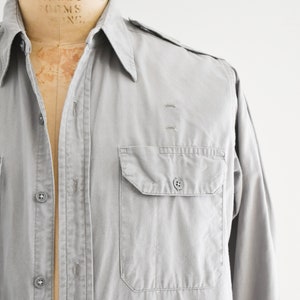 1950s Gray Cotton Police Uniform Shirt image 3