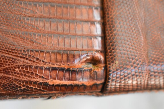 1940s/50s Brown Reptile Handbag - image 5