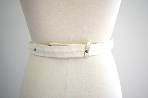 1980s Navy and White Cord Knot Belt - image 5