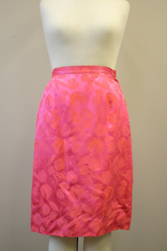 1960s Roberta Lee Pink Brocade Three Piece Skirt … - image 7