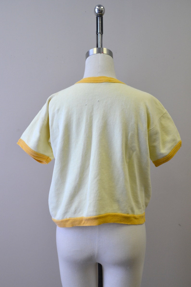 1980s Holly Hobbie Yellow Short Sleeve Sweatshirt