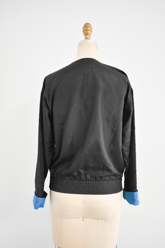 1980s Silk Patchwork Blouse - image 7