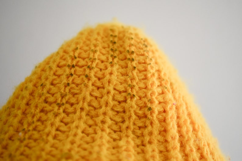 1970s Yellow and Navy Beanie image 5