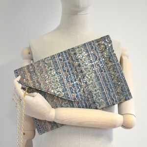 1980s Envelope Purse with Chain Shoulder Strap