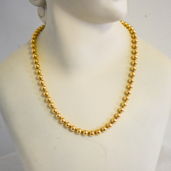 ★VINTAGE HOLLYWOOD★ Basic Ball Chain Necklace Vintage Gold Metal Ball Chain Necklace - Etsy
