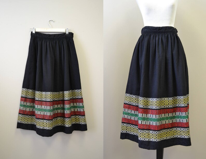 1960s Madawaska Weavers Wool Skirt