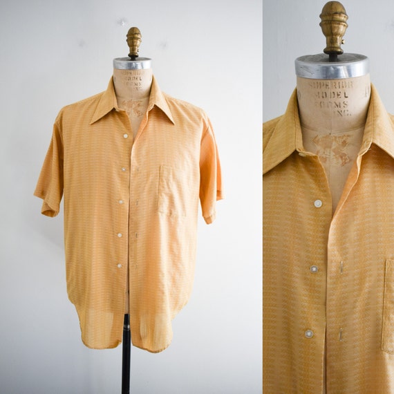 1970s Van Heusen Golden Yellow Shirt - image 1