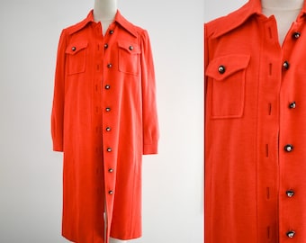 1960s Pat Sandler Knit Red-Orange Coat