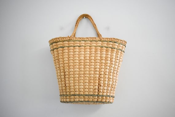 Vintage Straw Tote Bag - image 2