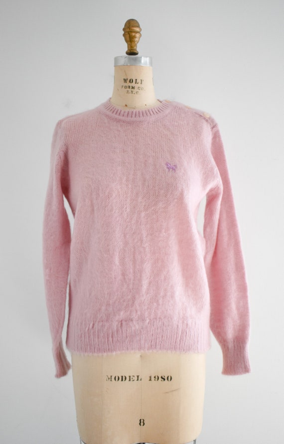1980s Fuzzy Pink Sweater - image 2