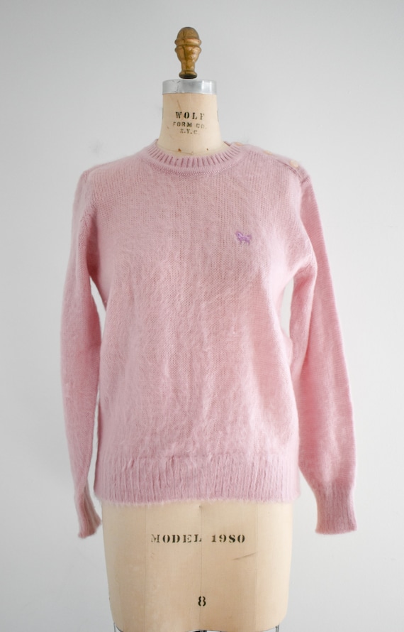 1980s Fuzzy Pink Sweater - image 2