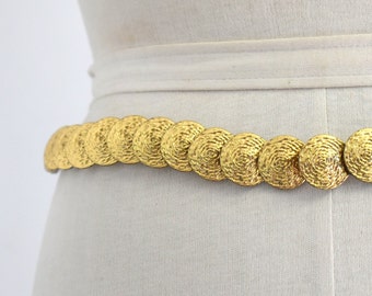 1980s Gold Disc Elastic Belt