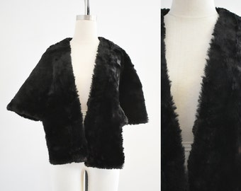 1930s/40s Black Sheared Beaver Fur Stole