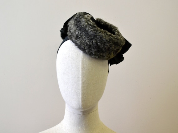 1940s New York Creations Persian Lamb Percher Hat
