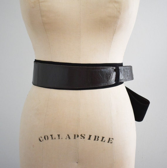 1970s Charles Jourdan Deep Brown Suede and Leather Belt - Etsy display picture 2