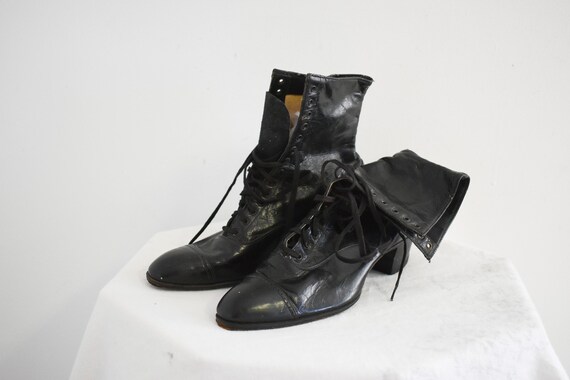 1920s/30s Beasley Black Leather Boots - image 2