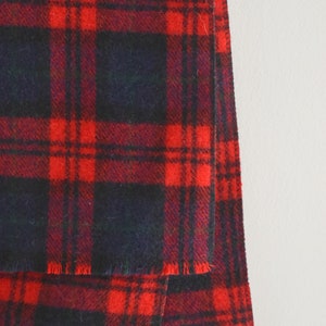 1960s Red Plaid Scarf image 4