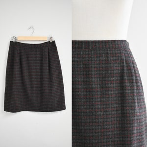 Grey Plaid Mini Skirt Etsy
