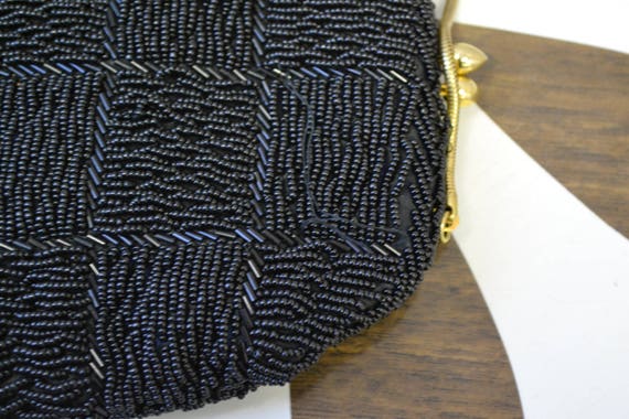 1960s Stylecraft of Miami Black Beaded Purse - image 5