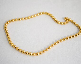 Vintage Gold Metal Ball Chain Necklace - Etsy