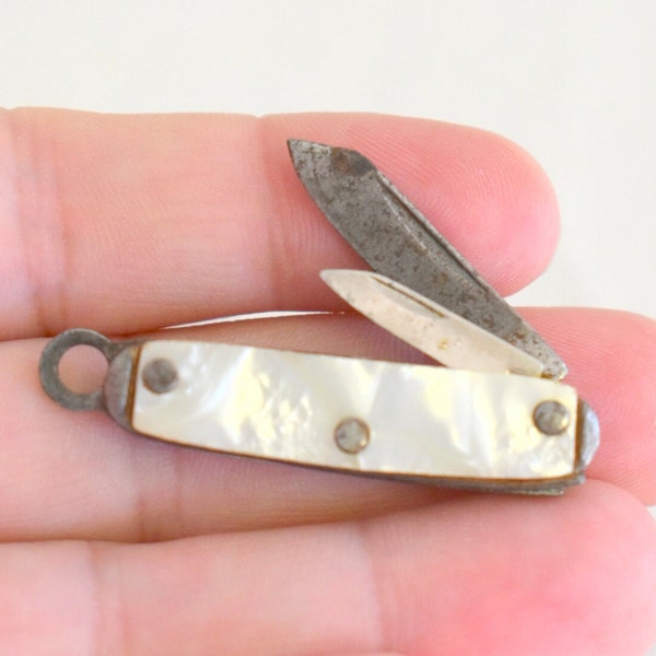 Vintage Tiny Celluloid Pocket Knife Pendant