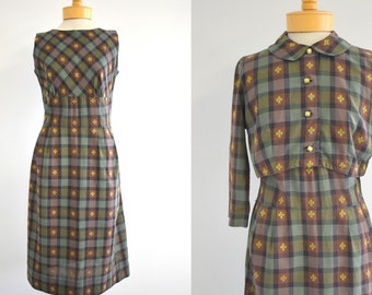 1940s Doris Dodson Four Leaf Clover Dress and Jacket