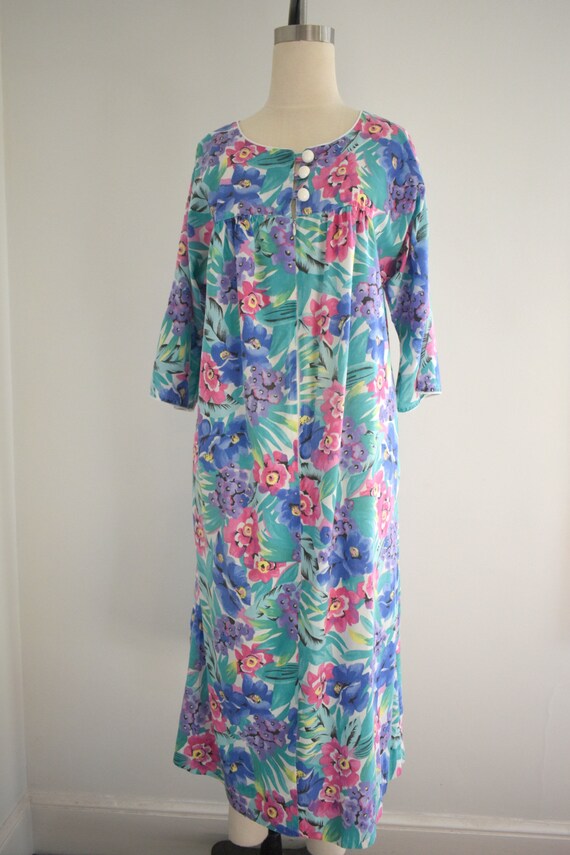 1990s Floral Housecoat - image 3