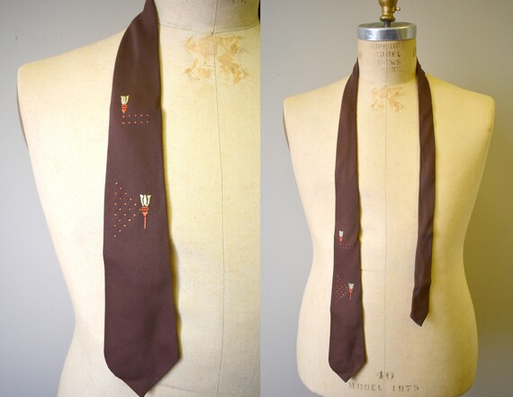 1950s Haband Sheen Gabardine Necktie