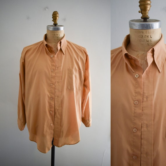 1980s Andhurst Pale Orange Shirt - image 1