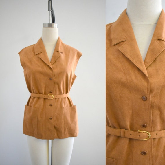 1960s Lilli Ann Ultrasuede Vest - image 1