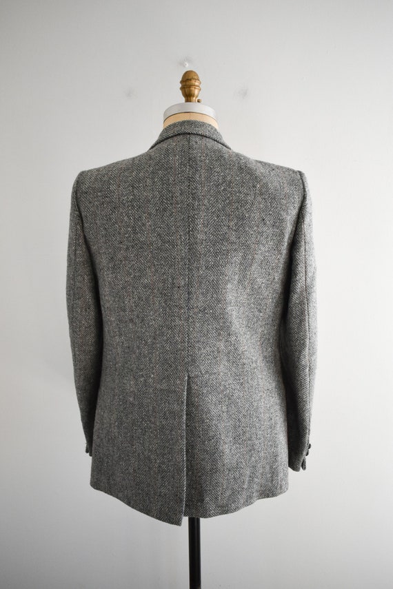 1970s/80s Donegal Handwoven Gray Tweed Jacket - image 5