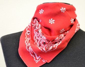 1960s Red Cotton Bandana